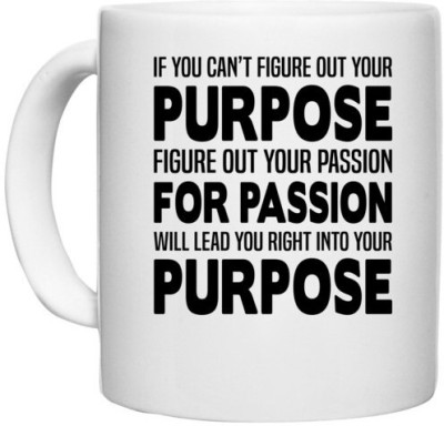 UDNAG White Ceramic Coffee / Tea 'Nurse | Passion leads to purpose' Perfect for Gifting [330ml] Ceramic Coffee Mug(330 ml)