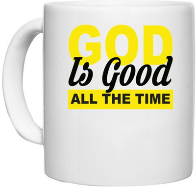 UDNAG White Ceramic Coffee / Tea '| Is Good' Perfect for Gifting [330ml] Ceramic Coffee Mug(330 ml)