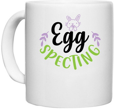 UDNAG White Ceramic Coffee / Tea 'Easter | easter egg specting' Perfect for Gifting [330ml] Ceramic Coffee Mug(330 ml)