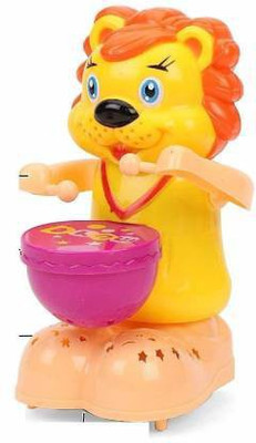 WHITE POPCORN Happy Drummer with Toy Light, Music and 360 Degree Rotation Toys(Multicolor)