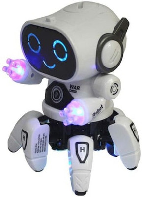 Toyvala Bot Robot Octopus Style, Colorful Lights, Music & All Direction Movement Toy155(Multicolor)