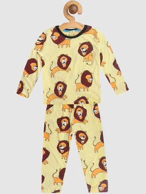 Lazy Shark Boys Printed Multicolor Top & Pyjama Set