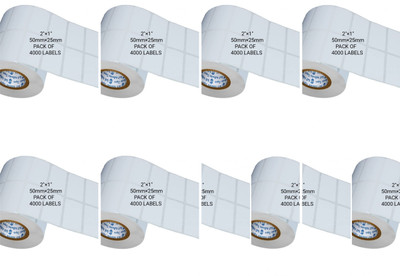 ROYAL STIC 50mm×25mm×2 Self Adhesive Paper Label(White)