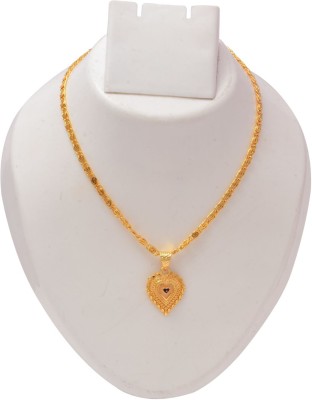 Jewar Mandi New Design Gold Plated with Link Chain Daily use for Men, Women & Girls, Boys Gold-plated Brass Locket