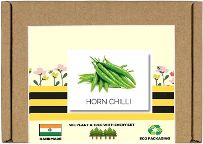 CYBEXIS F1 Hybrid Green Horn Chilli Seeds1200 Seeds Seed(1200 per packet)