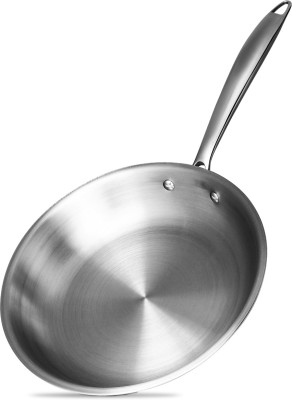 BERGNER Argent Tri-ply 1 Litre Silver Fry Pan 24 cm diameter 1 L capacity(Stainless Steel, Non-stick, Induction Bottom)