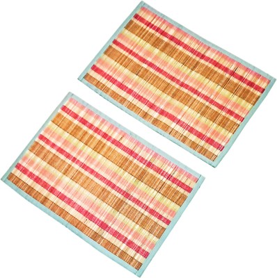 POOJA GHAR Hand Made Natural Darbha Grass Pooja Aasan, Sitting Mat - Set of 2 Pcs (15 inches * 21 inches) Prayer Kit