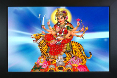 RV SALES durga maa photo frame for puja room & wall Religious Frame