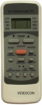 Haimac AC Remote No. 78M Compatible with remote Control VIDEOCON AC Remote Controller(White)