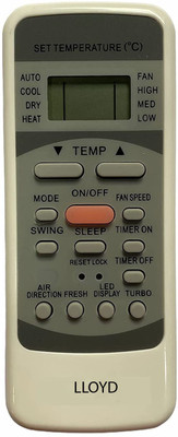 Haimac AC Remote No. 78L Compatible with remote Control Llyod AC Remote Controller(White)
