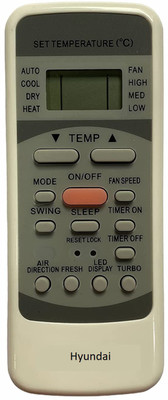 Haimac AC Remote No. 78B Compatible with Remote Control Hyundai AC Remote Controller(White)