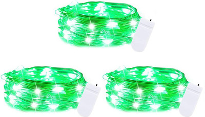 WunderVoX 20 LEDs 2.01 m Multicolor Steady String Rice Lights(Pack of 3)
