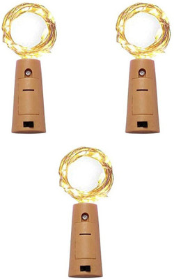VibeX 20 LEDs 80 m Multicolor Steady String Rice Lights(Pack of 3)