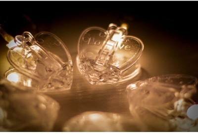 WunderVoX 16 LEDs 3 m Transparent Steady Heart Rice Lights(Pack of 1)