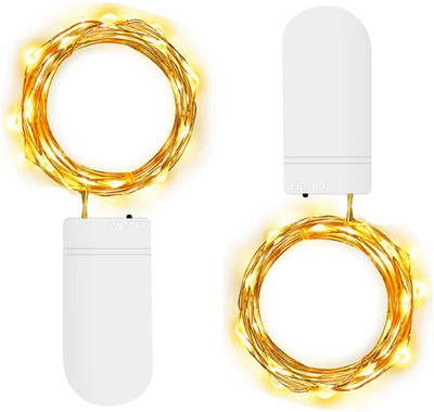 WunderVoX 20 LEDs 2.03 m Multicolor Steady String Rice Lights(Pack of 2)