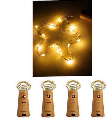 VibeX 20 LEDs 80 m Multicolor Steady String Rice Lights(Pack of 4)