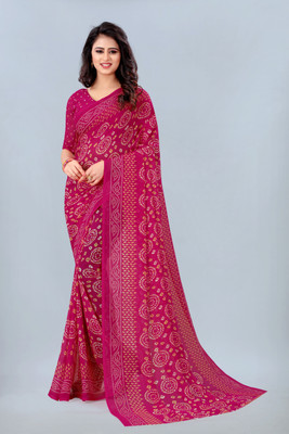 77% OFF on DKK FASHION Printed Bandhani Georgette Saree(Pink) 77% OFF on DKK FASHION Printed Bandhani Georgette Saree(Pink)