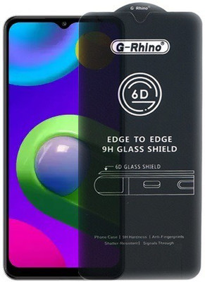 A-Allin1 Edge To Edge Tempered Glass for Samsung Galaxy M02, (G-Rhino Premium Branded Edge To Edge Full Glue With Perfect Camera Cutting)(Pack of 1)