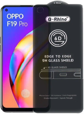 Mersal Edge To Edge Tempered Glass for Oppo F19 Pro(Premium G-Rhino 6D Sensitive Touching Edge to Edge Tempered Glass With Camera Open Cut) Full Glue Branded Glass(Pack of 1)
