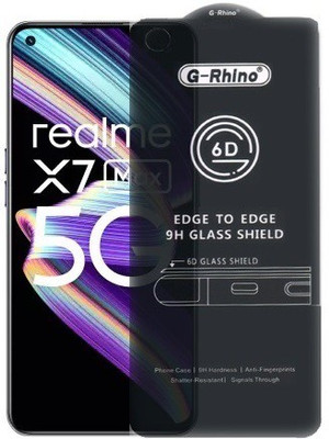 Bigil Edge To Edge Tempered Glass for Realme X7 Max 5G, (Premium G-Rhino 6D Sensitive Touching Edge to Edge Tempered Glass With Camera Open Cut)(Pack of 1)