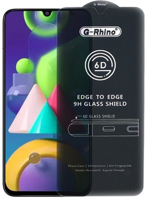 A-Allin1 Edge To Edge Tempered Glass for Samsung Galaxy M21, (G-Rhino Premium Branded Edge To Edge Full Glue With Perfect Camera Cutting)(Pack of 1)
