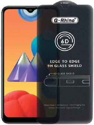 A-Allin1 Edge To Edge Tempered Glass for Samsung Galaxy M01s, (G-Rhino Premium Branded Edge To Edge Full Glue With Perfect Camera Cutting)(Pack of 1)