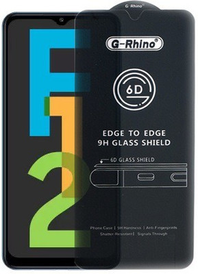 Mersal Edge To Edge Tempered Glass for Samsung Galaxy F12(Premium G-Rhino 6D Sensitive Touching Edge to Edge Tempered Glass With Camera Open Cut) Full Glue Branded Glass(Pack of 1)