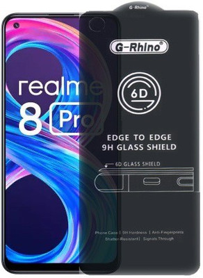 Mersal Edge To Edge Tempered Glass for Realme 8 Pro(Premium G-Rhino 6D Sensitive Touching Edge to Edge Tempered Glass With Camera Open Cut) Full Glue Branded Glass(Pack of 1)