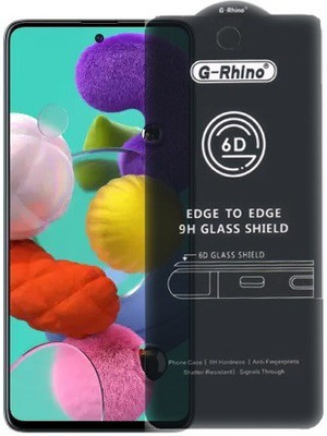 A-Allin1 Edge To Edge Tempered Glass for Samsung Galaxy A51, (G-Rhino Premium Branded Edge To Edge Full Glue With Perfect Camera Cutting)(Pack of 1)