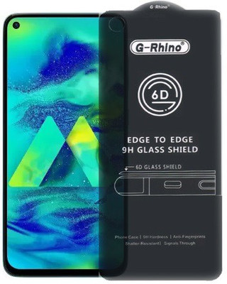 Mersal Edge To Edge Tempered Glass for Samsung Galaxy M40(Premium G-Rhino 6D Sensitive Touching Edge to Edge Tempered Glass With Camera Open Cut) Full Glue Branded Glass(Pack of 1)