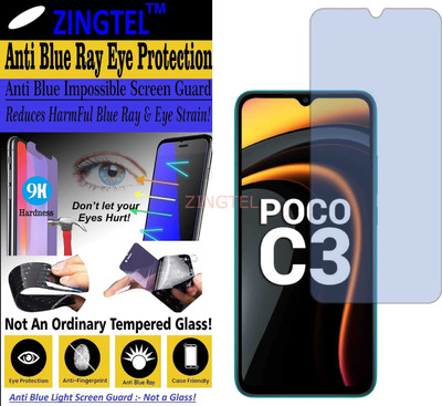 ZINGTEL Impossible Screen Guard for MI POCO C3 (Impossible UV AntiBlue Light)(Pack of 1)