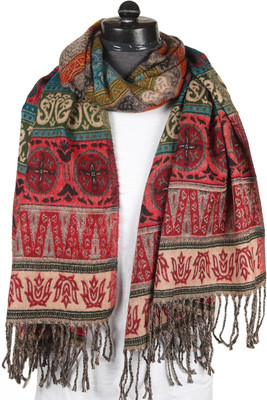 KIRE NE Acrylic Woven Women Shawl(Multicolor)