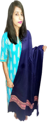 FAISHONMART Cashmere Self Design Women Shawl(Blue)