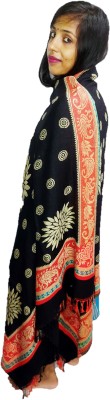 Kashmiri queen Wool, Cashmere Self Design Women Shawl(Multicolor)