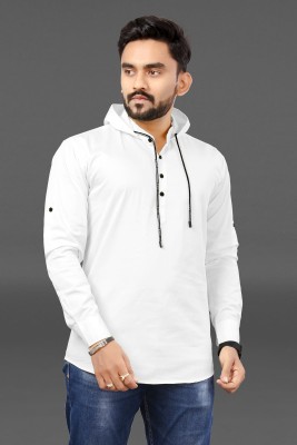 RAHUL CREATION Men Solid Casual White Shirt