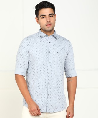 Allen Solly Men Floral Print Casual Light Blue Shirt