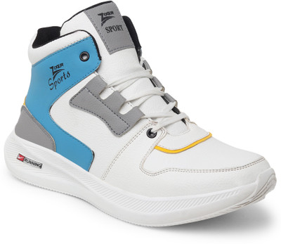 Zixer Men's Korean Fashion Casual Shoes Breathable Sport Shoes High Top Sneakers Boys Dancing Shoes For Men(Blue , 7)