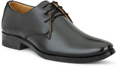 Zixer Synthetic Leather Mens Formal Shoes || Office And Party Wear Formal Shoes Men Latest Stylish|| Formal Shoes For Men Leather Look Lace Up For Men(Black , 8)