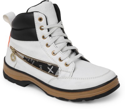 ZOMBIC Boots For Men(White , 10)