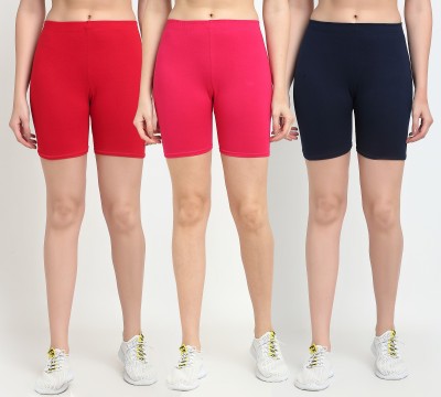 Bamboo Breeze Solid Women Multicolor Cycling Shorts