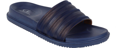 CARLTON LONDON Men Slides(Navy , 6)