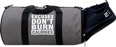 Dmade premium quality sports bag with separate shoe compartment water resistant(Grey, Kit Bag)