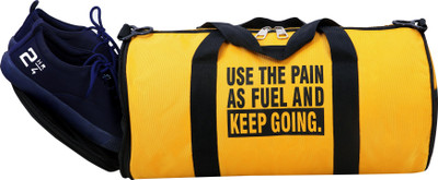 Dmade premium quality sports bag with separate shoe compartment water resistant(Yellow, Kit Bag)