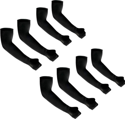 Buyra Nylon Arm Sleeve For Men & Women (Free, Black) Riding Gloves(Black)