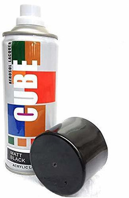 suman traders CUBE SPRAY PAINT Black Spray Paint 400 ml(Pack of 1)