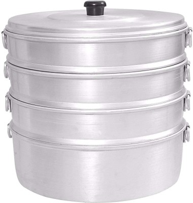 Finetouch 10 NO. 4 TIERS MOMOS STEAMER USE FOR BAKING MOMOS ONLY FOR COMMERCIAL USE Aluminium Steamer(4 L)