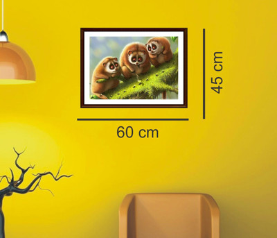 Jagvii 60 cm Cute animals Self Adhesive Sticker(Pack of 1)