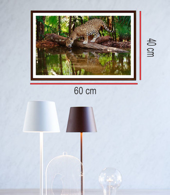 Jagvii 60 cm Tiger Self Adhesive Sticker(Pack of 1)
