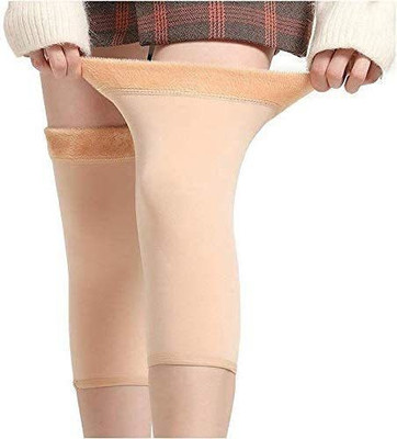 SPEARDUNE Soft & Warm Stretchable Velvet Fleece KNEE CAP Socks for Women (Pack of 1 Pair) Knee Support