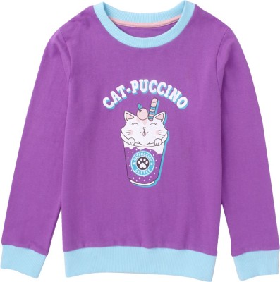 Cub McPaws Full Sleeve Graphic Print Girls Sweatshirt